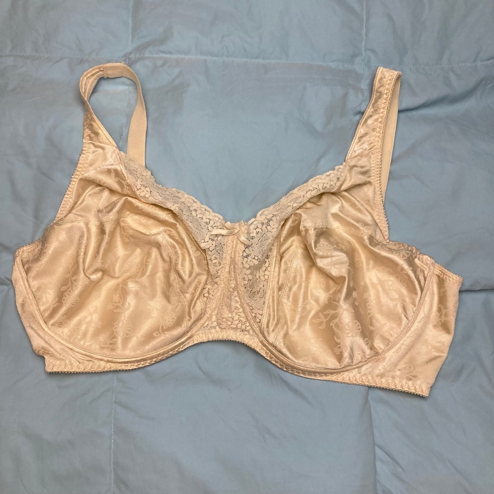 44DD Bali Satin Tracings Underwire Bra Tan 4422